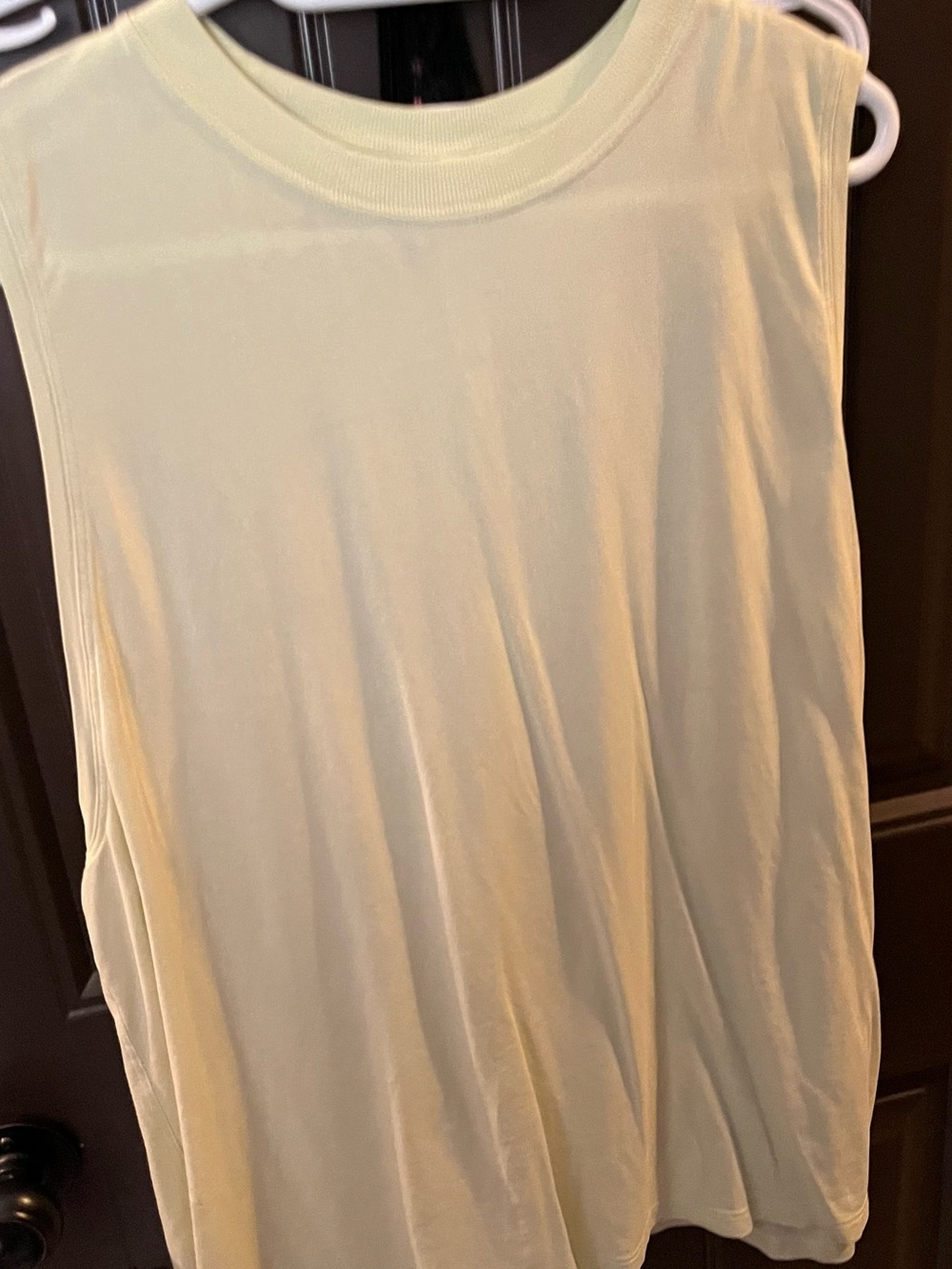 Lululemon Sleeveless Crew Neck Muscle Tee - Pale Yellow